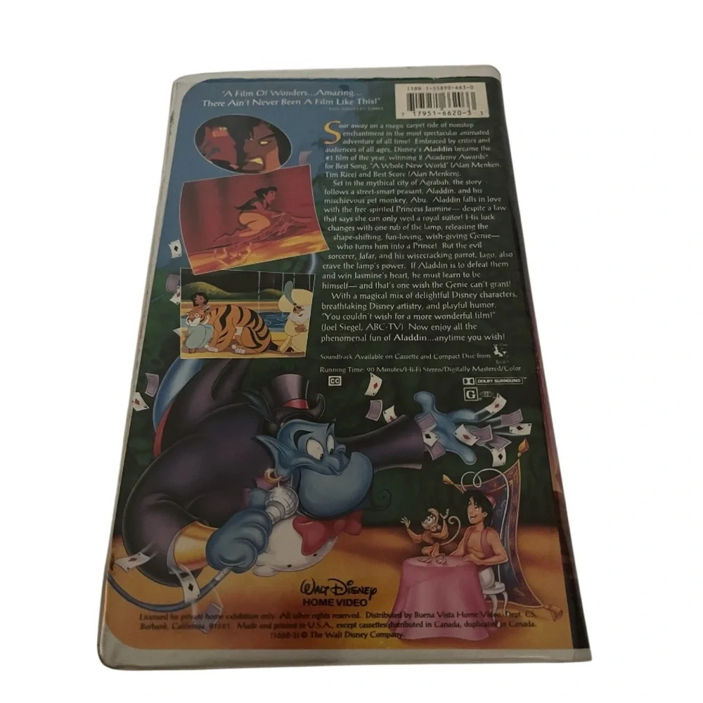 Disney Aladdin The Classics Black Diamond VHS. Pre owned